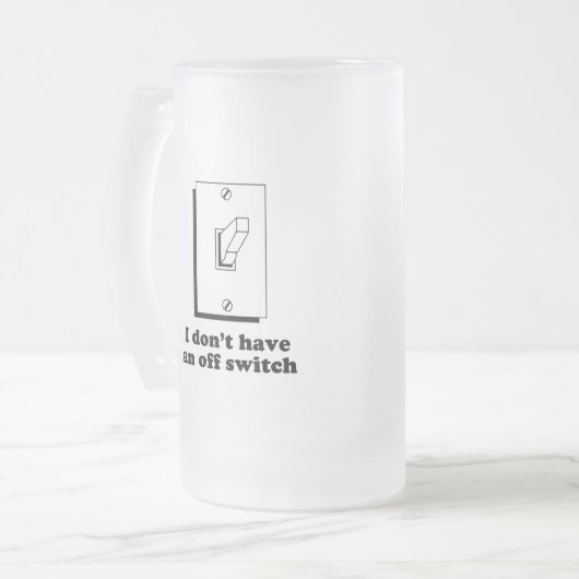 Ik heb geen T-shirt met uitschakelaar Matglas Bierpul (Voorkant links)