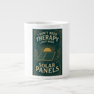 Ik heb geen therapie nodig, alleen zonnepanelen grote koffiekop