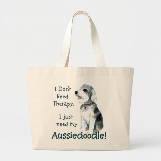 Ik heb geen therapie nodig - Aussiedoedle Grote Tote Bag (Voorkant)