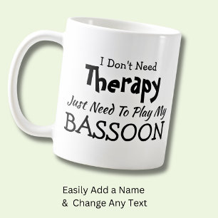 Ik heb geen therapie nodig die gewoon BASSOON Gift Koffiemok