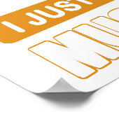 IK HEB GEEN THERAPIE NODIG Ford Mustang 1969 Boss Poster (Hoek)