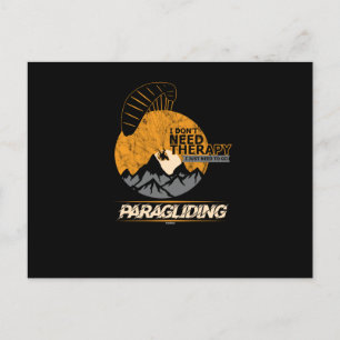 Ik heb geen therapie nodig Grappige paragliding pa Feestdagenkaart