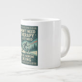 Ik heb geen therapie nodig, ik heb skiën nodig grote koffiekop (Voorkant rechts)