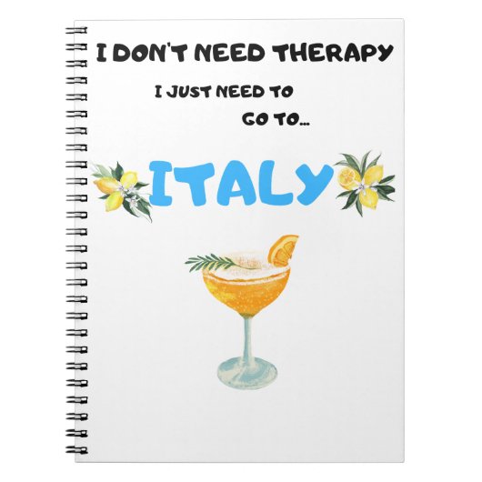 Ik heb geen therapie nodig, ik moet alleen naar It Notitieboek (Voorkant)