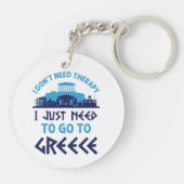 Ik heb geen therapie nodig. Ik moet gewoon naar Gr Sleutelhanger (Achterkant)