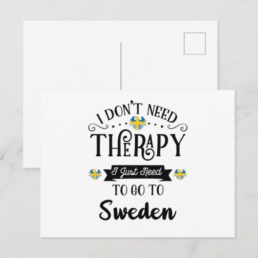 Ik heb geen therapie nodig, ik moet gewoon naar Zw Briefkaart (Voorkant / Achterkant)