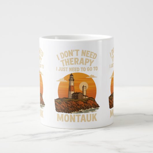 Ik heb geen therapie nodig, ik moet naar Montauk Grote Koffiekop (Voorkant)
