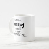 Ik heb geen therapie nodig om saxofoon te spelen! koffiemok (Voorkant links)