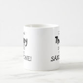 Ik heb geen therapie nodig om saxofoon te spelen! koffiemok (Center)