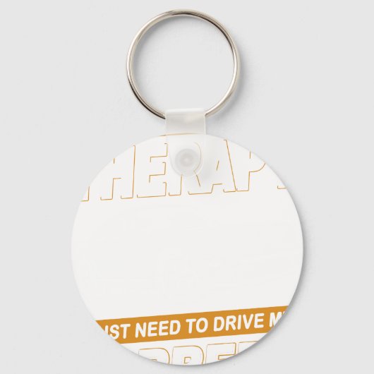 IK HEB GEEN THERAPIE NODIG Porsche Carrera 1984 Sleutelhanger (Voorkant)