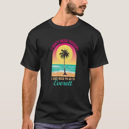 Ik heb geen Therapy Everett Beach Washington Ocea T-shirt (Voorkant)