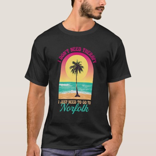 Ik heb geen Therapy Norfolk Beach Virginia Ocean n T-shirt (Voorkant)