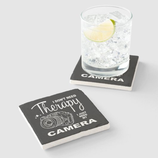 Ik heb geen Therapy Photography Stone Onderzetter  (Zijkant)