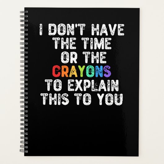 Ik heb geen tijd - Sarcastisch Gezegde Planner (Voorkant)