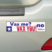 Ik heb geen VAX. Bumpersticker (Op auto)