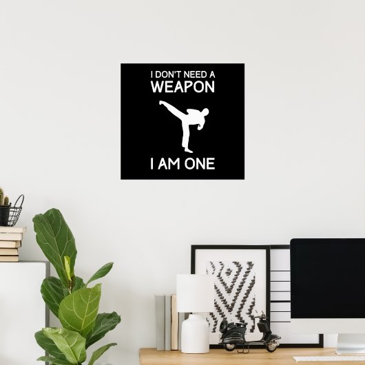 Ik heb geen wapen nodig poster (Thuiskantoor)