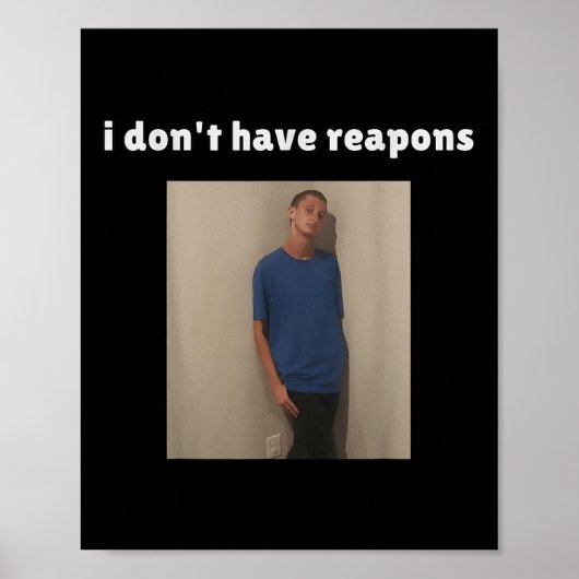 Ik Heb Geen Wapens Meme Grappig Poster (Voorkant)