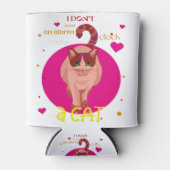 Ik heb geen wekker nodig. Ik heb een kat. Blikjeskoeler (Voorkant)