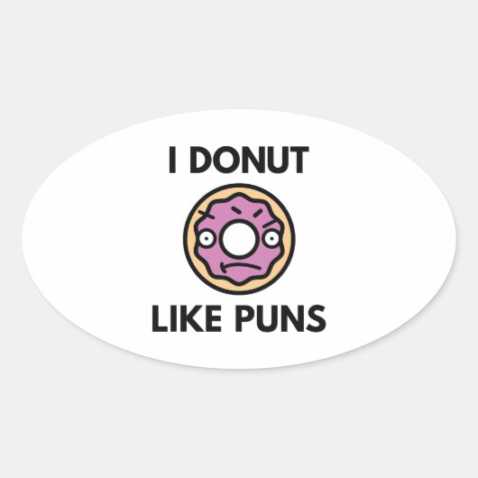 Ik heb geen zin in Puns Ovale Sticker (Voorkant)