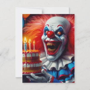 Ik heb gehoord dat het je verjaardagshorror clown briefkaart