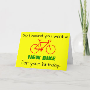 "Ik heb gehoord dat je een nieuwe fiets wilt voor Kaart