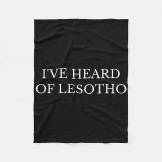 Ik heb gehoord van toespraak van Lesotho Politieke Fleece Deken