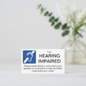 IK HEB GEHOORPROBLEMEN, Kaarten Visitekaartje (Staand voorkant)