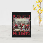 Ik heb gekregen wat ik wilde voor Kerstmis Santa F Kaart (Gele Bloem)