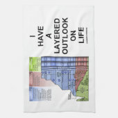 Ik heb gelaagde vooruitzichten op het leven (Geolo Theedoek (Verticaal)