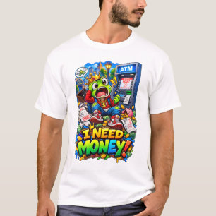 IK HEB GELD NODIG – Grappige Kikker ATM T-shirt