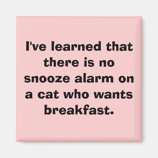 Ik heb geleerd dat er geen snooze alarm is... magneet (Voorkant)