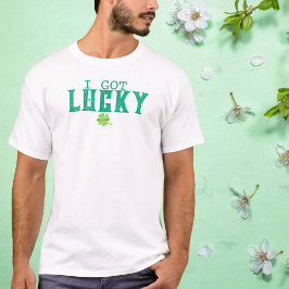 Ik heb geluk bijpassende zwangerschap aankondiging t-shirt