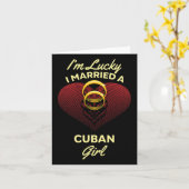 Ik heb geluk dat ik getrouwd ben met een Cubaanse  Kaart (Gele Bloem)