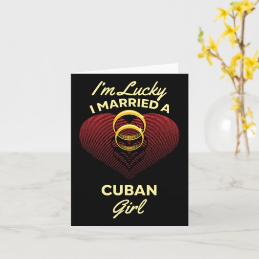 Ik heb geluk dat ik getrouwd ben met een Cubaanse  Kaart (Gele Bloem)