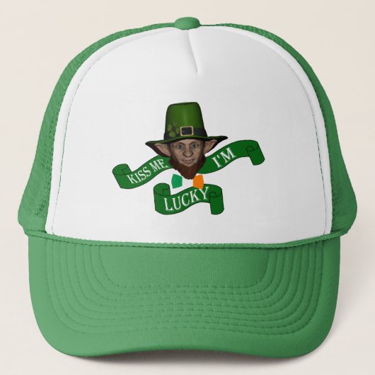 Ik heb geluk met St Patrick's day. Trucker Pet (Voorkant)