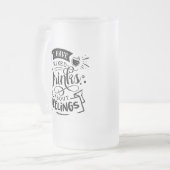 Ik heb gemengde Drinken over de gevoelens van grap Matglas Bierpul (Voorkant links)