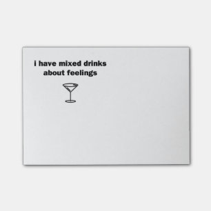 Ik heb gemengde Drinken over gevoelens Post-it® Notes