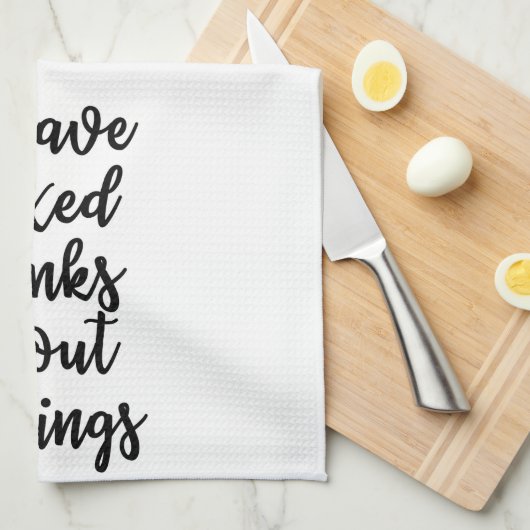 Ik heb gemengde drinken over gevoelens Towel Theedoek (Quarter Fold)