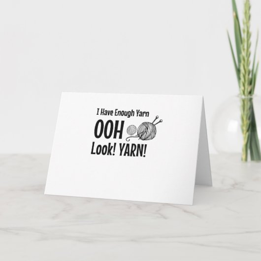 Ik heb Genoeg het Grappige Breien van het Garen Feestdagen Kaart (Voorkant)