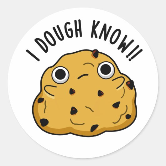 Ik heb genoeg Know Funny Baking Pun Ronde Sticker (Voorkant)