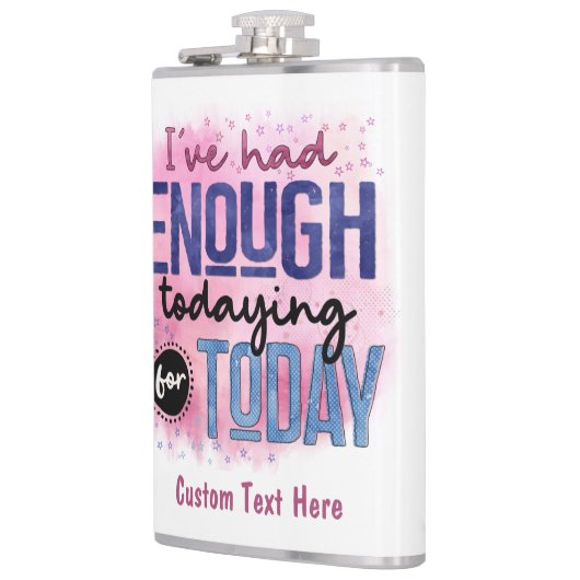 Ik heb genoeg nagedacht voor vandaag... citaat gra heupfles (Links)