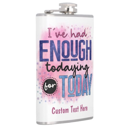 Ik heb genoeg nagedacht voor vandaag... citaat gra heupfles (Rechts)