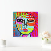 Ik heb genoeg originele Abstracte kunst gehad Vierkante Klok (Huis)