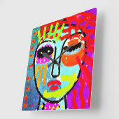 Ik heb genoeg originele Abstracte kunst gehad Vierkante Klok (Hoek)