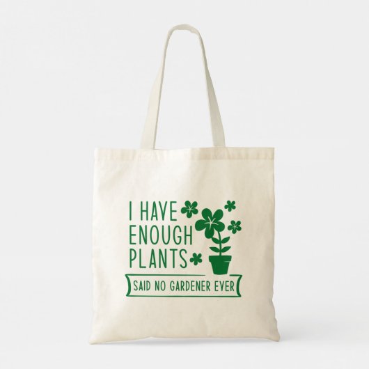Ik heb genoeg Planten Tote Bag (Achterkant)