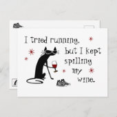 Ik heb geprobeerd een grappige wijnprijsopgave uit briefkaart (Voorkant / Achterkant)