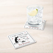 Ik heb geprobeerd een grappige wijnprijsopgave uit kartonnen onderzetters (Insitu)