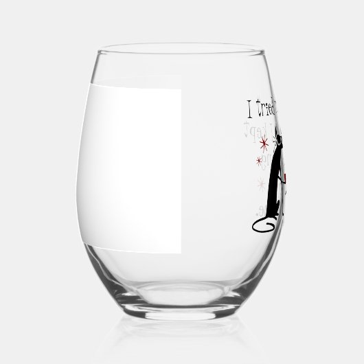 Ik heb geprobeerd een grappige wijnprijsopgave uit wijnglas zonder voet (Rechts)