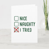 Ik heb geprobeerd feestdagen kaart (Voorkant)