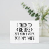 Ik heb geprobeerd om Funny Retirement Gifts voor m Feestdagenkaart (Staand voorkant)